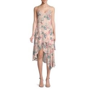 NWT Parker Floral Tiered Ruffle Floral V-neck Midi Slip Dress in Mellow Meadow